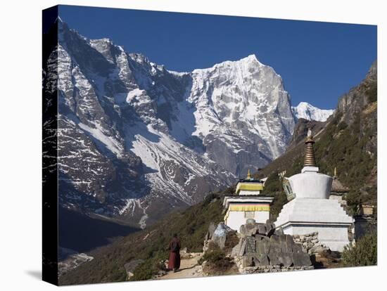 Buddhist Chorten, Thame, Solu Khumbu Everest Region, Sagarmatha National Park, Himalayas-Christian Kober-Stretched Canvas