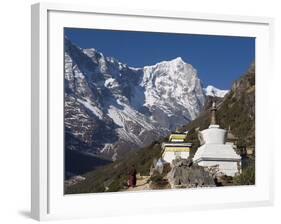 Buddhist Chorten, Thame, Solu Khumbu Everest Region, Sagarmatha National Park, Himalayas-Christian Kober-Framed Photographic Print