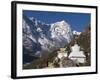 Buddhist Chorten, Thame, Solu Khumbu Everest Region, Sagarmatha National Park, Himalayas-Christian Kober-Framed Photographic Print