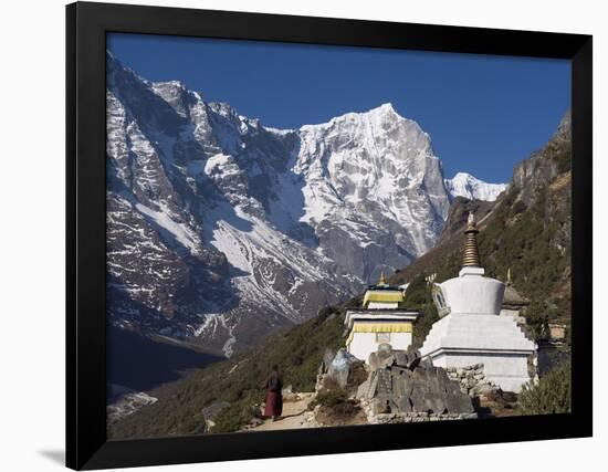 Buddhist Chorten, Thame, Solu Khumbu Everest Region, Sagarmatha National Park, Himalayas-Christian Kober-Framed Photographic Print