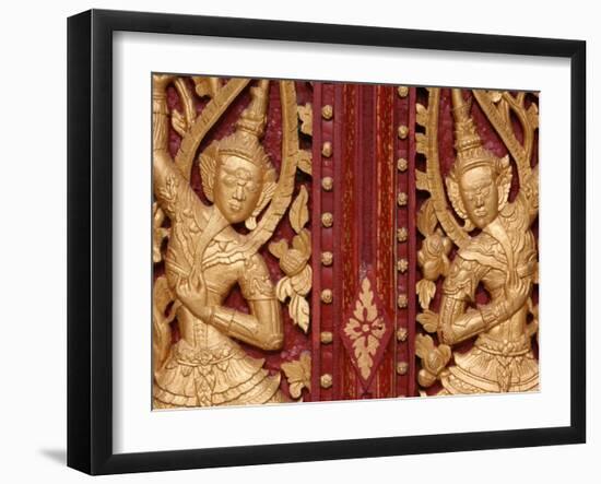 Buddhist Deities at Wat Siphoutthabath, Luang Prabang, Laos, Indochina, Southeast Asia, Asia-Godong-Framed Photographic Print