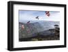 Buddhist Flags Framing the View into the Dalhousie and Hill Country at Sunrise from Adam's Peak-Charlie Harding-Framed Photographic Print