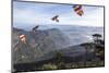 Buddhist Flags Framing the View into the Dalhousie and Hill Country at Sunrise from Adam's Peak-Charlie Harding-Mounted Photographic Print