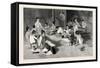 Buddhist Girls' School in Rangoon-null-Framed Stretched Canvas