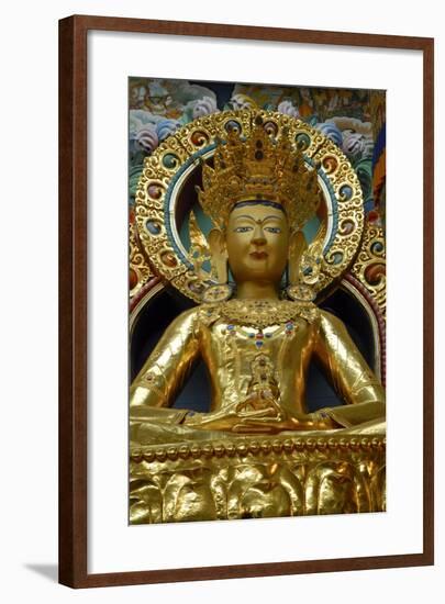 Buddhist Golden Temple in Bylakuppe, Coorg, Karnataka, India, Asia-Balan Madhavan-Framed Photographic Print