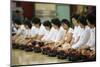 Buddhist meal with traditional bowls, Seoul, South Korea-Godong-Mounted Photographic Print