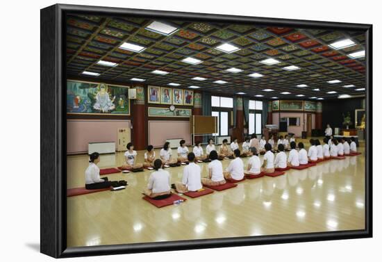 Buddhist meal with traditional bowls, Seoul, South Korea-Godong-Framed Photographic Print