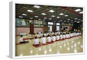 Buddhist meal with traditional bowls, Seoul, South Korea-Godong-Framed Photographic Print