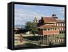 Buddhist Monastery on Inle Lake, Shan State, Myanmar (Burma)-Julio Etchart-Framed Stretched Canvas