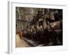 Buddhist Monk Approaching South Gate, Angkor Thom, Angkor, Cambodia, Indochina-Andrew Mcconnell-Framed Photographic Print