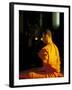 Buddhist Monk at Morning Prayer, Marble Temple, Bangkok, Thailand-Paul Souders-Framed Photographic Print