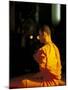 Buddhist Monk at Morning Prayer, Marble Temple, Bangkok, Thailand-Paul Souders-Mounted Photographic Print