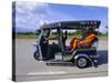 Buddhist Monk in a Tuk Tuk Taxi, Chiang Mai, Northern Thailand, Asia-Gavin Hellier-Stretched Canvas
