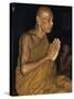 Buddhist Monk Meditating, Wat Suntorn, Bangkok, Thailand, Southeast Asia-John Henry Claude Wilson-Stretched Canvas