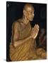 Buddhist Monk Meditating, Wat Suntorn, Bangkok, Thailand, Southeast Asia-John Henry Claude Wilson-Stretched Canvas