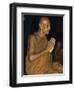 Buddhist Monk Meditating, Wat Suntorn, Bangkok, Thailand, Southeast Asia-John Henry Claude Wilson-Framed Photographic Print