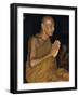 Buddhist Monk Meditating, Wat Suntorn, Bangkok, Thailand, Southeast Asia-John Henry Claude Wilson-Framed Photographic Print