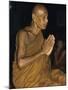 Buddhist Monk Meditating, Wat Suntorn, Bangkok, Thailand, Southeast Asia-John Henry Claude Wilson-Mounted Photographic Print