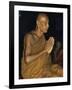 Buddhist Monk Meditating, Wat Suntorn, Bangkok, Thailand, Southeast Asia-John Henry Claude Wilson-Framed Photographic Print