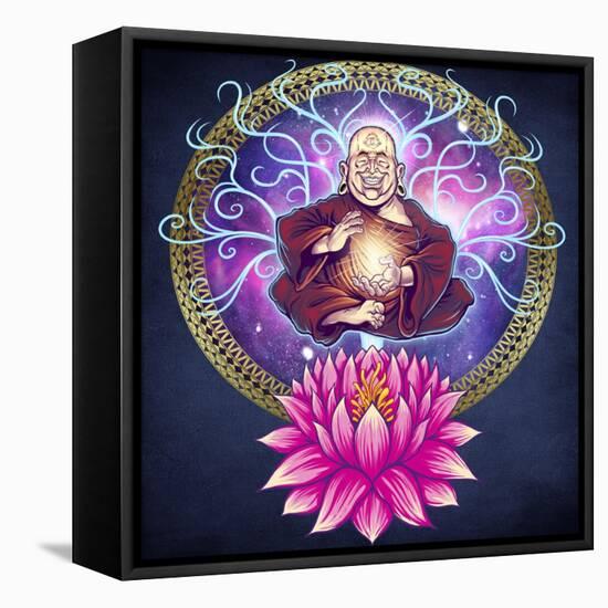 Buddhist Monk Nirvana-FlyLand Designs-Framed Stretched Canvas