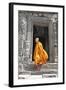 Buddhist Monk on Steps-Steven Boone-Framed Photographic Print