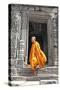 Buddhist Monk on Steps-Steven Boone-Stretched Canvas