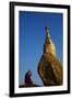 Buddhist Monk Praying at the Golden Rock of Nwa La Bo-Tuul-Framed Photographic Print