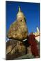 Buddhist Monk Praying at the Golden Rock of Nwa La Bo-Tuul-Mounted Photographic Print