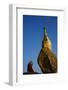 Buddhist Monk Praying at the Golden Rock of Nwa La Bo-Tuul-Framed Photographic Print