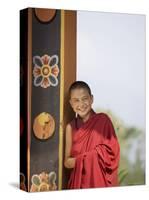 Buddhist Monk, Punakha Dzong, Punakha, Bhutan-Angelo Cavalli-Stretched Canvas