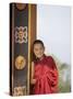 Buddhist Monk, Punakha Dzong, Punakha, Bhutan-Angelo Cavalli-Stretched Canvas