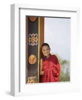 Buddhist Monk, Punakha Dzong, Punakha, Bhutan-Angelo Cavalli-Framed Photographic Print