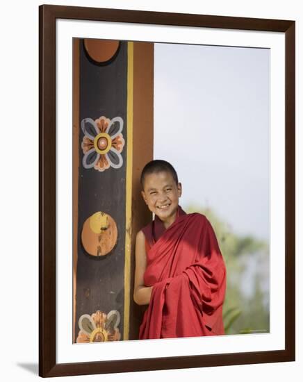 Buddhist Monk, Punakha Dzong, Punakha, Bhutan-Angelo Cavalli-Framed Photographic Print