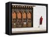 Buddhist Monk, Punakha Dzong, Punakha, Bhutan-Angelo Cavalli-Framed Stretched Canvas