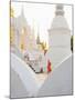 Buddhist Monk Walking around Wat Suan Dok Temple in Chiang Mai, Thailand, Southeast Asia, Asia-Matthew Williams-Ellis-Mounted Photographic Print