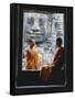 Buddhist Monks at the Bayon Temple, Angkor, Unesco World Heritage Site, Siem Reap, Cambodia-Gavin Hellier-Framed Stretched Canvas