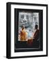 Buddhist Monks at the Bayon Temple, Angkor, Unesco World Heritage Site, Siem Reap, Cambodia-Gavin Hellier-Framed Photographic Print