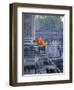 Buddhist Monks at the Temple Complex of Angkor Wat, Angkor, Siem Reap, Cambodia, Indochina, Asia-Bruno Morandi-Framed Photographic Print