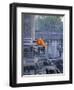 Buddhist Monks at the Temple Complex of Angkor Wat, Angkor, Siem Reap, Cambodia, Indochina, Asia-Bruno Morandi-Framed Photographic Print