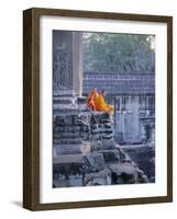 Buddhist Monks at the Temple Complex of Angkor Wat, Angkor, Siem Reap, Cambodia, Indochina, Asia-Bruno Morandi-Framed Photographic Print