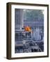 Buddhist Monks at the Temple Complex of Angkor Wat, Angkor, Siem Reap, Cambodia, Indochina, Asia-Bruno Morandi-Framed Photographic Print