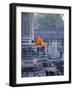 Buddhist Monks at the Temple Complex of Angkor Wat, Angkor, Siem Reap, Cambodia, Indochina, Asia-Bruno Morandi-Framed Photographic Print