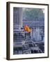 Buddhist Monks at the Temple Complex of Angkor Wat, Angkor, Siem Reap, Cambodia, Indochina, Asia-Bruno Morandi-Framed Photographic Print