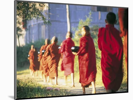 Buddhist Monks Bearing Alms, Burma-Peter Adams-Mounted Photographic Print