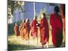 Buddhist Monks Bearing Alms, Burma-Peter Adams-Mounted Photographic Print