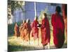Buddhist Monks Bearing Alms, Burma-Peter Adams-Mounted Photographic Print