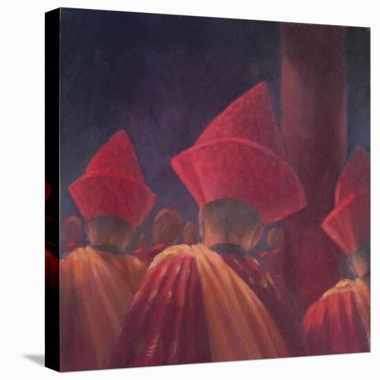 Buddhist Monks, Bhutan, 2012-Lincoln Seligman-Stretched Canvas