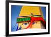 Buddhist Monks decorating the temple at Bouddha (Boudhanath), UNESCO World Heritage Site, Kathmandu-Laura Grier-Framed Photographic Print