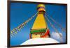 Buddhist Monks decorating the temple at Bouddha (Boudhanath), UNESCO World Heritage Site, Kathmandu-Laura Grier-Framed Photographic Print