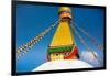 Buddhist Monks decorating the temple at Bouddha (Boudhanath), UNESCO World Heritage Site, Kathmandu-Laura Grier-Framed Photographic Print